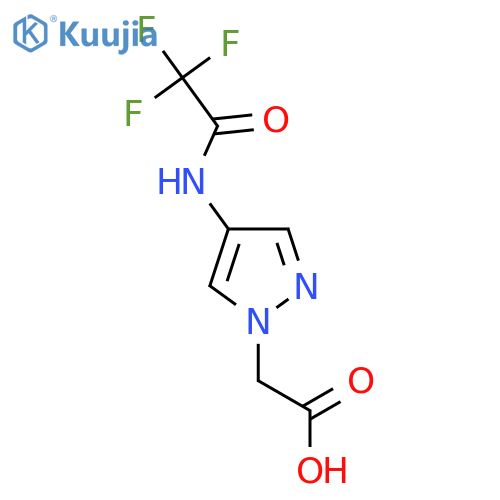 2-4-(trifluoroacetamido)-1H-pyrazol-1-ylacetic acid structure