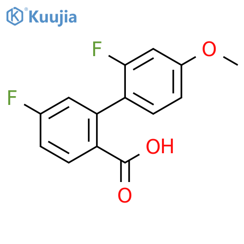 4-fluoro-2-(2-fluoro-4-methoxyphenyl)benzoic acid structure