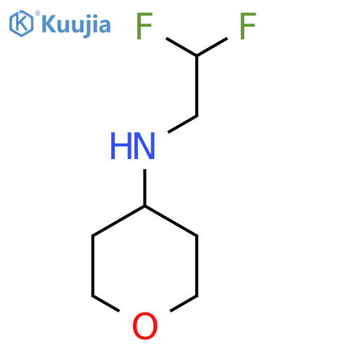 N-(2,2-Difluoroethyl)oxan-4-amine structure