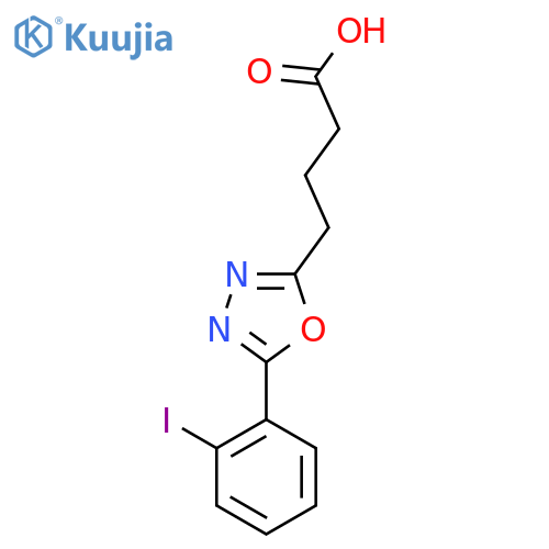 4-5-(2-Iodophenyl)-1,3,4-oxadiazol-2-ylbutanoic Acid structure