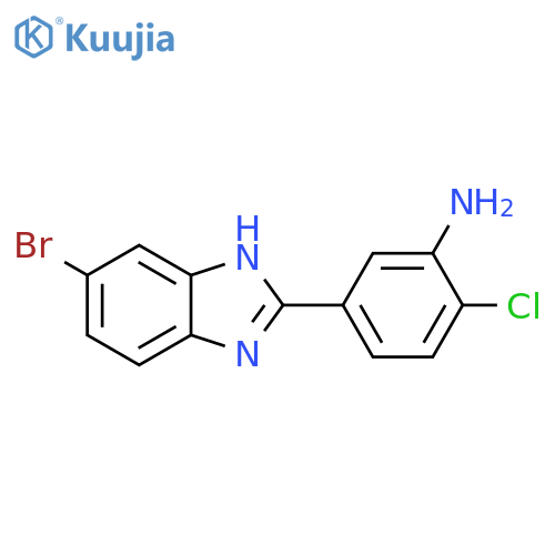 5-(6-bromo-1H-1,3-benzodiazol-2-yl)-2-chloroaniline structure