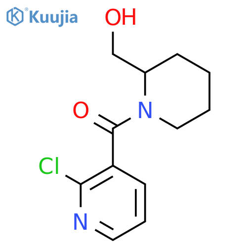 (2-Chloropyridin-3-yl)(2-(hydroxymethyl)piperidin-1-yl)methanone structure