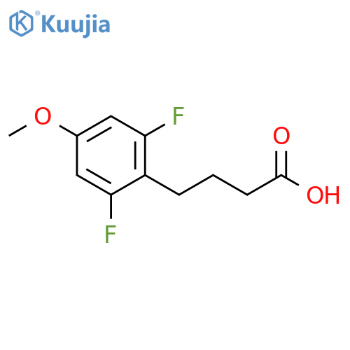 4-(2,6-difluoro-4-methoxyphenyl)butanoic acid structure