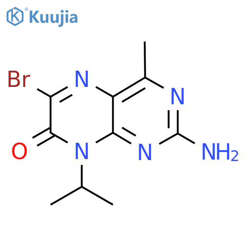 2-amino-6-bromo-8-isopropyl-4-methylpteridin-7(8H)-one structure