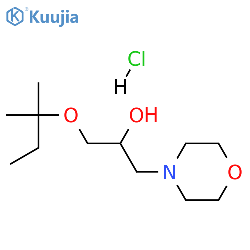 1-[(2-methylbutan-2-yl)oxy]-3-(morpholin-4-yl)propan-2-ol hydrochloride structure