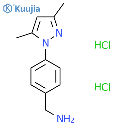 (4-(3,5-Dimethyl-1H-pyrazol-1-yl)phenyl)methanamine dihydrochloride structure