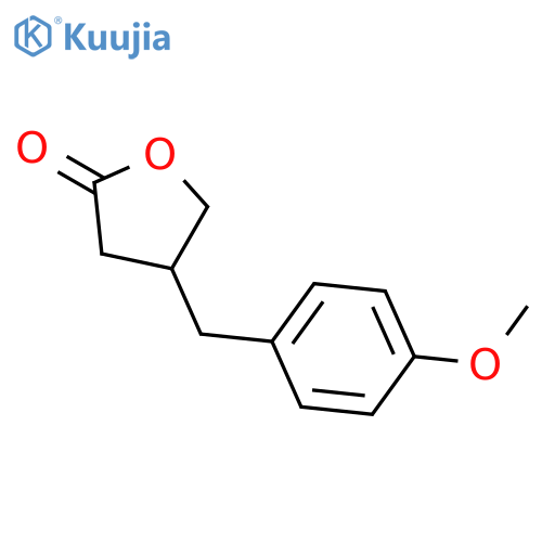 4-[(4-methoxyphenyl)methyl]oxolan-2-one structure