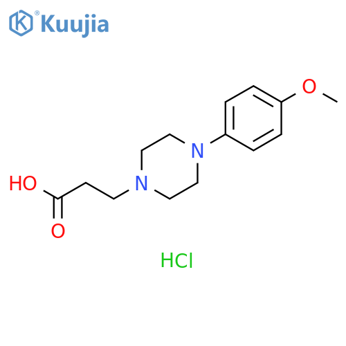 3-[4-(4-Methoxy-phenyl)-piperazin-1-yl]-propionic acid dihydrochloride structure