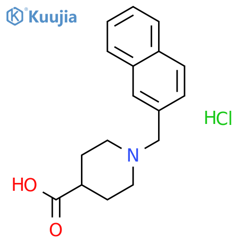 1-(2-Naphthylmethyl)piperidine-4-carboxylic acid hydrochloride structure