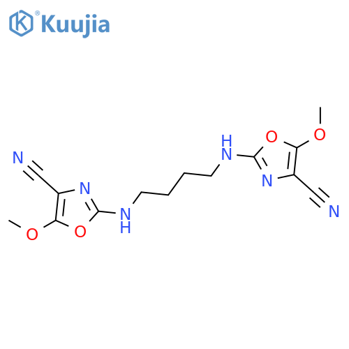 4-Oxazolecarbonitrile, 2,2'-(1,4-butanediyldiimino)bis[5-methoxy- structure