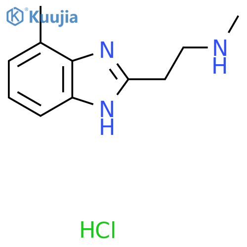 N-Methyl-2-(4-methyl-1H-benzimidazol-2-yl)ethanamine hydrochloride structure