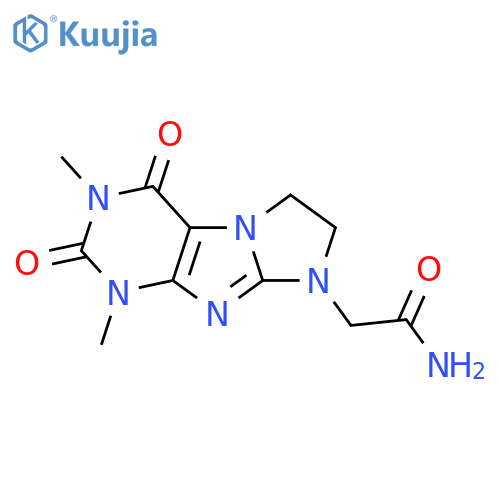 2-{1,3-dimethyl-2,4-dioxo-1H,2H,3H,4H,6H,7H,8H-imidazo[1,2-g]purin-8-yl}acetamide structure