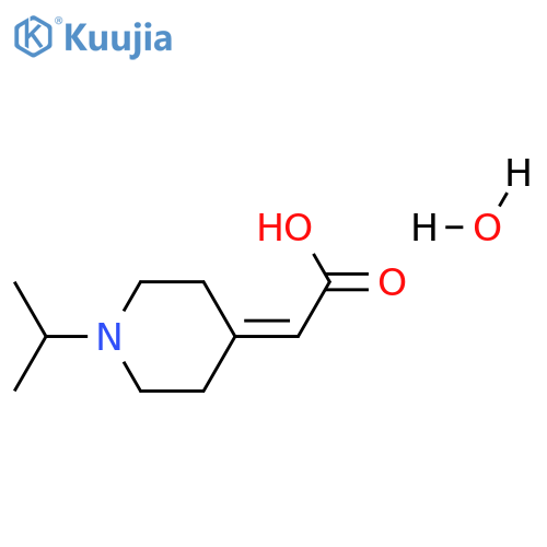 (1-isopropyl-4-piperidinylidene)acetic acid hydrate structure