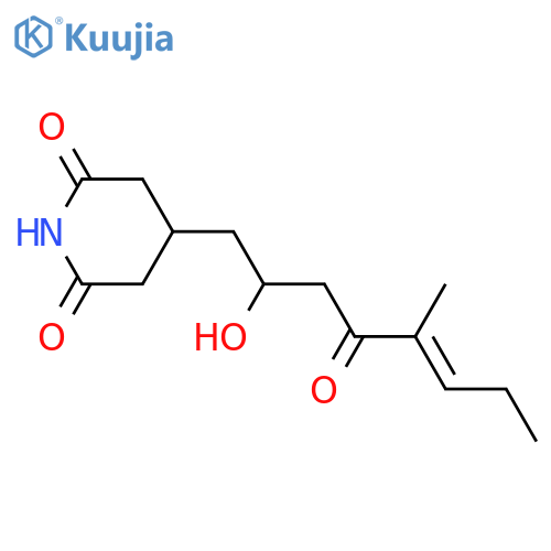 4-(2-Hydroxy-5-methyl-4-oxo-5-octenyl)-2,6-piperidinedione structure