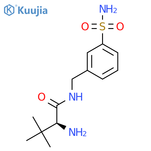 (2S)-2-amino-3,3-dimethyl-N-[(3-sulfamoylphenyl)methyl]butanamide structure