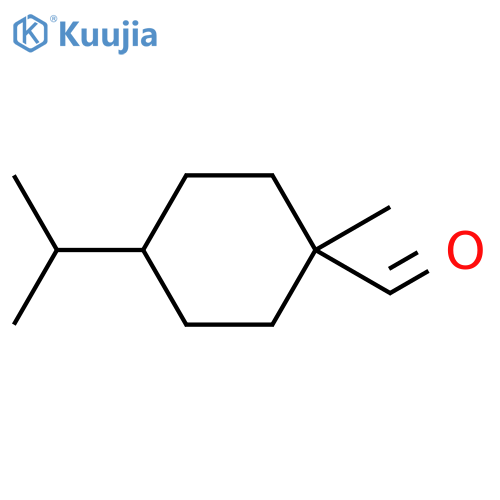 1-methyl-4-(propan-2-yl)cyclohexane-1-carbaldehyde structure