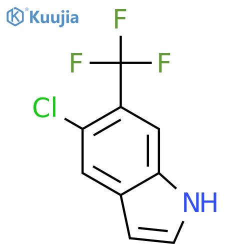 5-Chloro-6-(trifluoromethyl)-1H-indole structure
