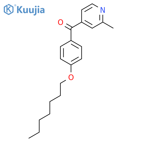 4-(4-Heptyloxybenzoyl)-2-methylpyridine structure