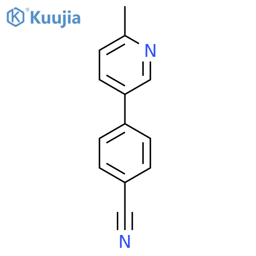 4-(2-Methyl-5-pyridyl)benzonitrile structure