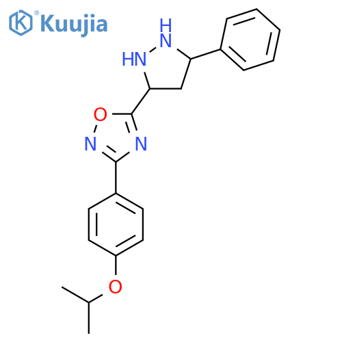 5-(3-phenyl-1H-pyrazol-5-yl)-3-[4-(propan-2-yloxy)phenyl]-1,2,4-oxadiazole structure