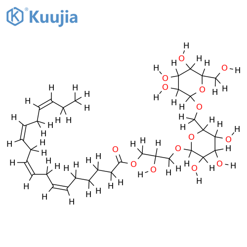 (6Z,9Z,12Z,15Z)-octadeca-6-9-12-15-tetraenoic acid (2R)-3-[(6-O-alpha-galactopyranosyl-beta-D-galactopyranosyl)oxy]-2-hydroxypropyl ester structure