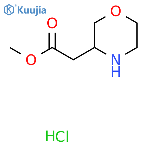 Methyl 2-(morpholin-3-yl)acetate hydrochloride structure