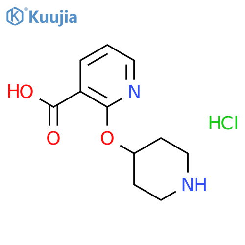2-(Piperidin-4-yloxy)nicotinic acid hydrochloride structure