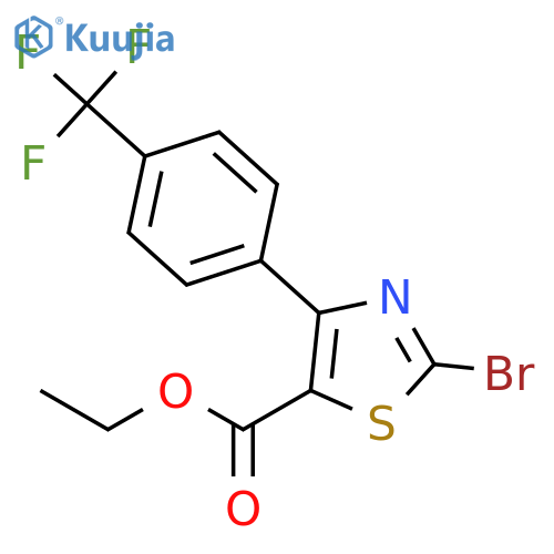 Ethyl 2-bromo-4-(4-(trifluoromethyl)-phenyl)thiazole-5-carboxylate structure