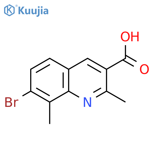 7-Bromo-2,8-dimethylquinoline-3-carboxylic acid structure