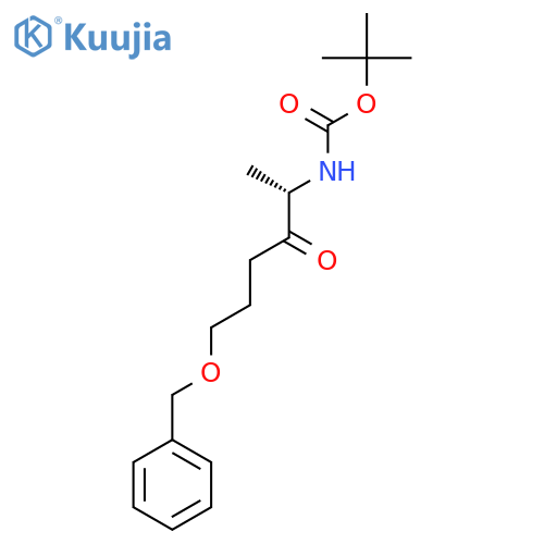 tert-butyl N-[(2S)-6-(benzyloxy)-3-oxohexan-2-yl]carbamate structure