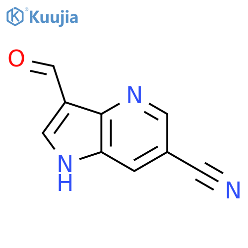 3-formyl-1H-Pyrrolo[3,2-b]pyridine-6-carbonitrile structure