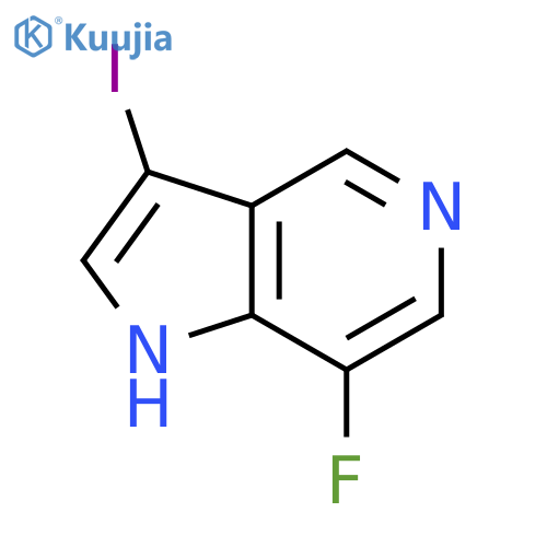 7-fluoro-3-iodo-1H-pyrrolo[3,2-c]pyridine structure