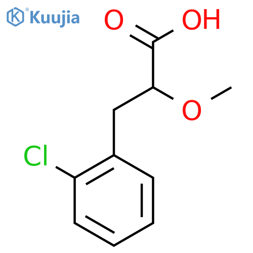 3-(2-chlorophenyl)-2-methoxypropanoic acid structure