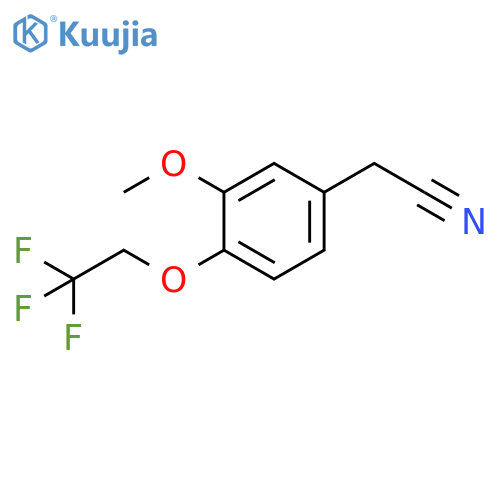 2-3-Methoxy-4-(2,2,2-trifluoroethoxy)phenylacetonitrile structure