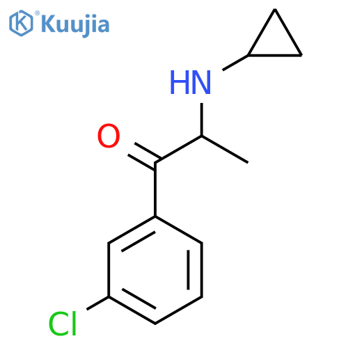 1-Propanone, 1-(3-chlorophenyl)-2-(cyclopropylamino)- structure