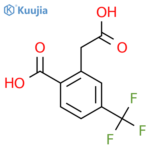 2-(Carboxymethyl)-4-(trifluoromethyl)benzoic acid structure