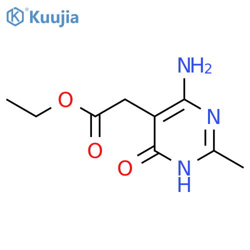 Ethyl 2-(4-amino-2-methyl-6-oxo-1,6-dihydropyrimidin-5-yl)acetate structure