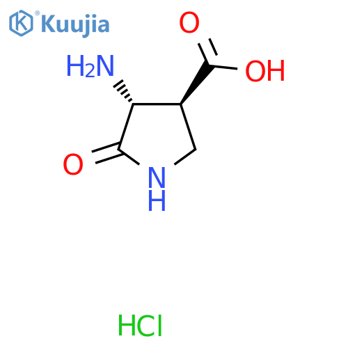 (3S,4R)-4-Amino-5-oxopyrrolidine-3-carboxylic acid;hydrochloride structure
