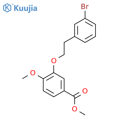 3-[2-(3-Bromo-phenyl)-ethoxy]-4-methoxy-benzoic acid methyl ester structure