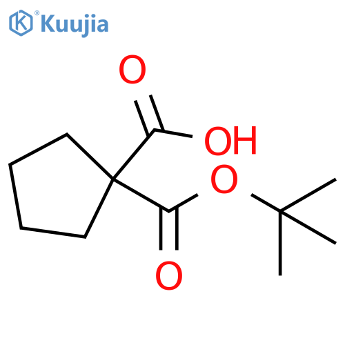 1-(tert-butoxy)carbonylcyclopentane-1-carboxylic acid structure