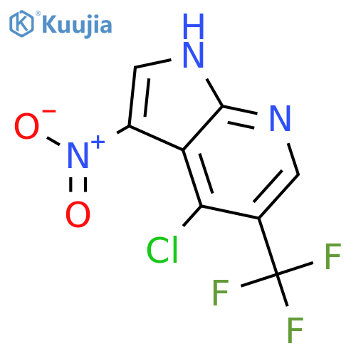1H-Pyrrolo[2,3-b]pyridine, 4-chloro-3-nitro-5-(trifluoromethyl)- structure
