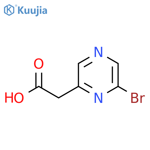 2-(6-Bromopyrazin-2-yl)acetic acid structure