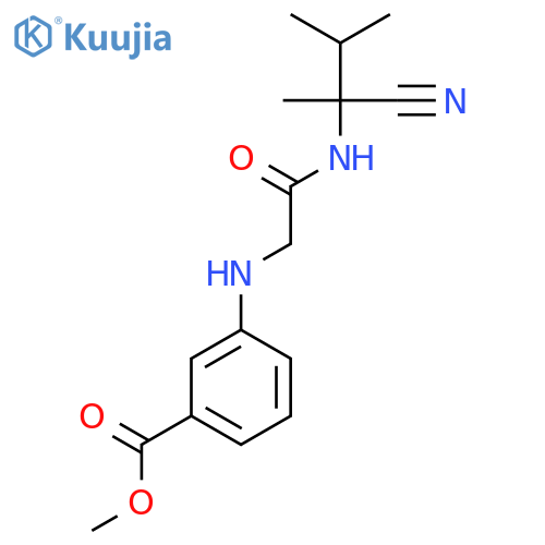 Methyl 3-({[(1-cyano-1,2-dimethylpropyl)carbamoyl]methyl}amino)benzoate structure