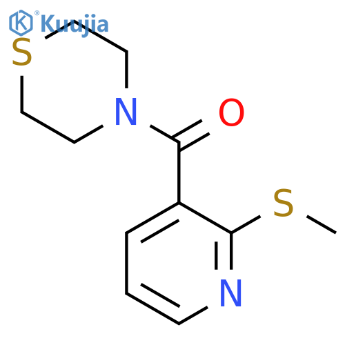 4-2-(methylsulfanyl)pyridine-3-carbonylthiomorpholine structure