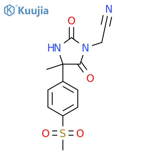 2-[4-(4-Methanesulfonylphenyl)-4-methyl-2,5-dioxoimidazolidin-1-yl]acetonitrile structure