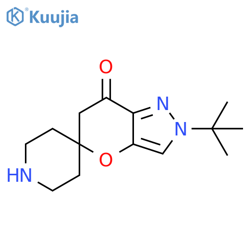 2'-(tert-Butyl)-2'h-spiro[piperidine-4,5'-pyrano[3,2-c]pyrazol]-7'(6'h)-one structure
