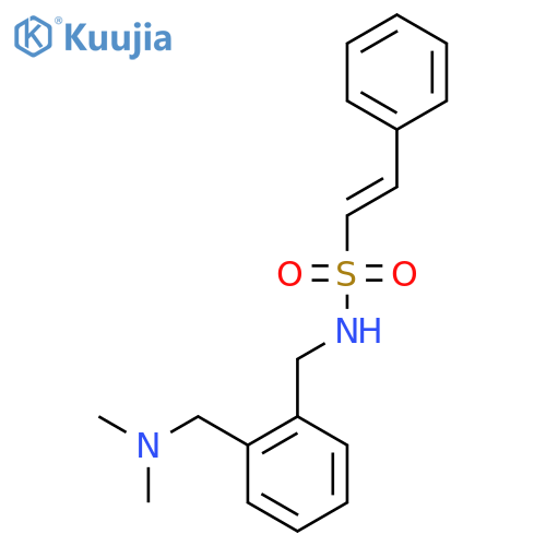N-({2-[(dimethylamino)methyl]phenyl}methyl)-2-phenylethene-1-sulfonamide structure