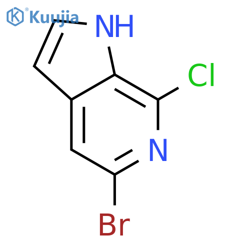 5-Bromo-7-chloro-1h-pyrrolo2,3-cpyridine structure
