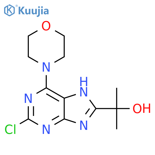 2-[2-chloro-6-(morpholin-4-yl)-7H-purin-8-yl]propan-2-ol structure