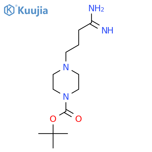 tert-butyl 4-(3-carbamimidoylpropyl)piperazine-1-carboxylate structure